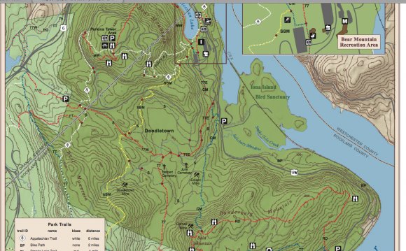 Bear Mountain Hiking Trail Map